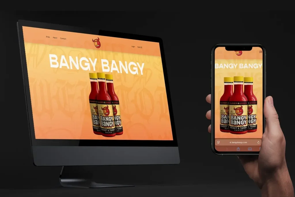 Bangy Bangy Website Mockup